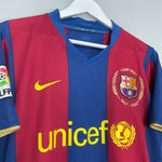Shop 2007/08 BARCELONA RONALDINHO #10 HOME SHIRT (M) NIKE, classic football shirts, vintage football shirts & retro soccer jerseys at Cult Kits