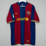 Shop 2007/08 BARCELONA RONALDINHO #10 HOME SHIRT (XL) NIKE, classic football shirts, vintage football shirts & retro soccer jerseys at Cult Kits