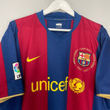 Shop 2007/08 BARCELONA RONALDINHO #10 HOME SHIRT (XL) NIKE, classic football shirts, vintage football shirts & retro soccer jerseys at Cult Kits