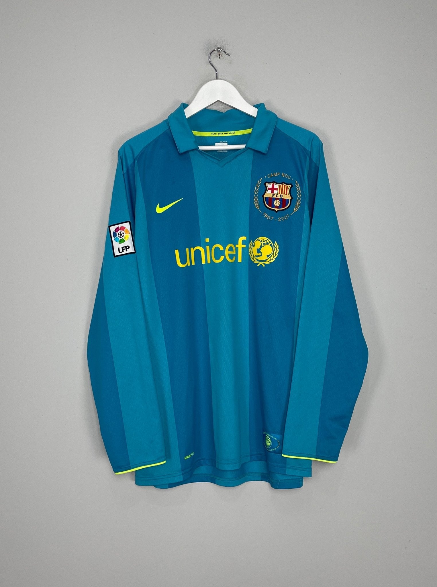 2007/08 BARCELONA RONALDINHO #10 L/S AWAY SHIRT (XL) NIKE – Cult Kits