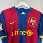 Shop 2007/08 BARCELONA RONALDINHO #80 HOME SHIRT (M) NIKE, classic football shirts, vintage football shirts & retro soccer jerseys at Cult Kits