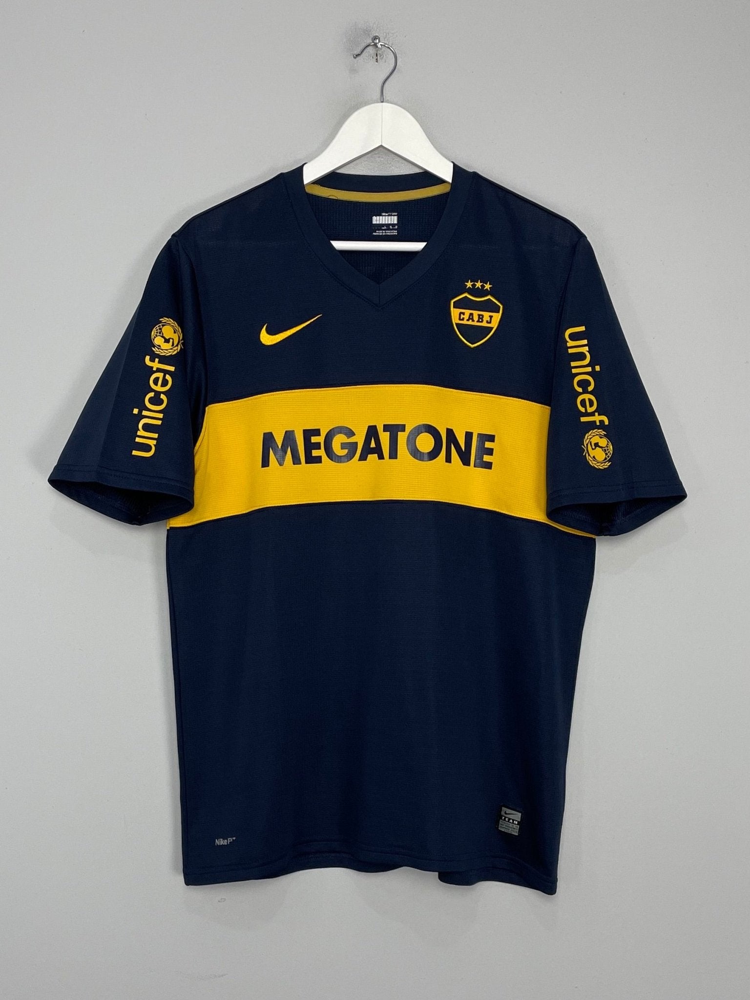 Shop 2007/08 BOCA JUNIORS HOME SHIRT (L) NIKE, classic football shirts, vintage football shirts & retro soccer jerseys at Cult Kits