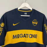 Shop 2007/08 BOCA JUNIORS HOME SHIRT (L) NIKE, classic football shirts, vintage football shirts & retro soccer jerseys at Cult Kits