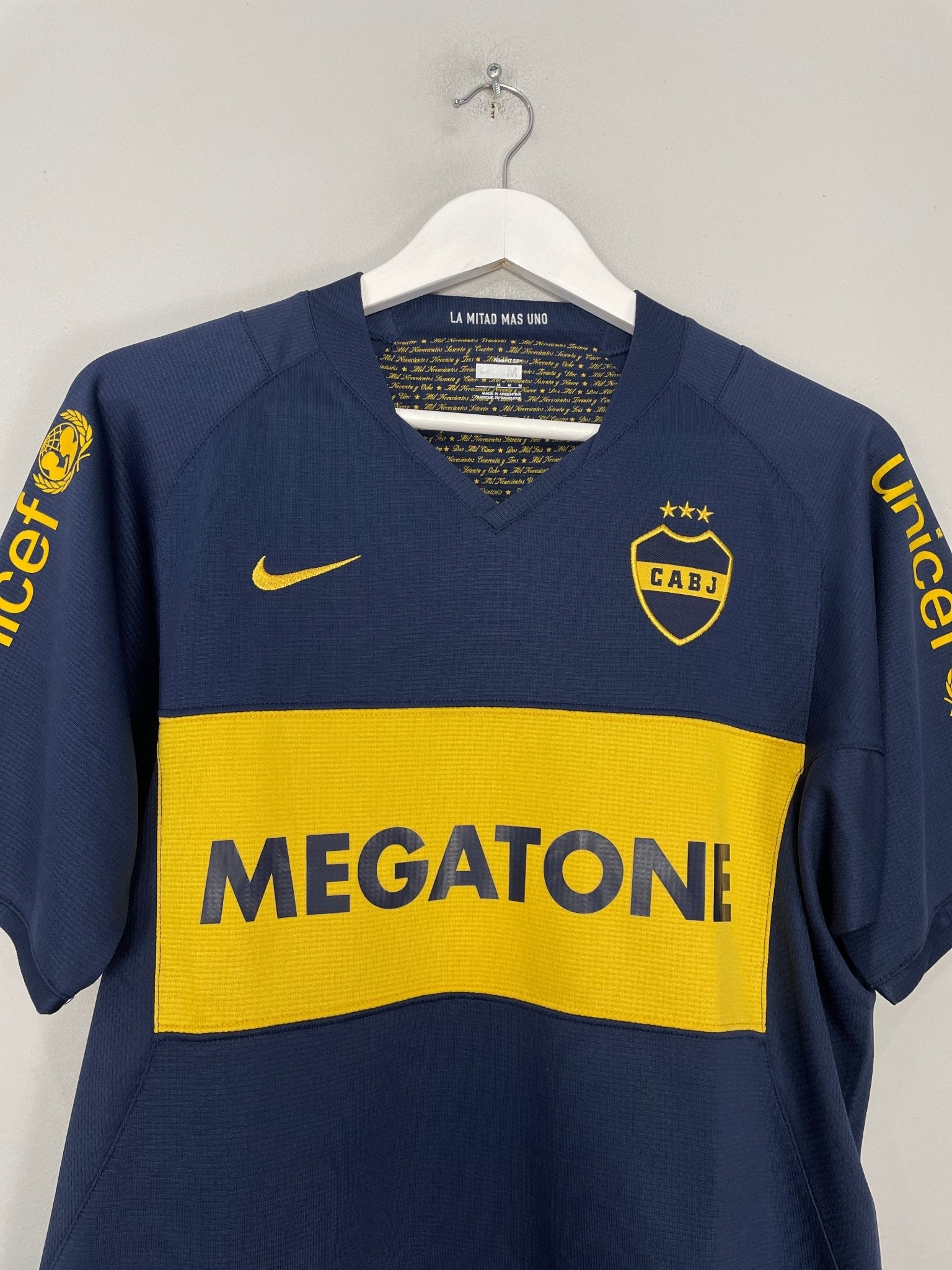 Shop 2007/08 BOCA JUNIORS PALACIO #14 HOME SHIRT (M) NIKE, classic football shirts, vintage football shirts & retro soccer jerseys at Cult Kits
