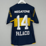 Shop 2007/08 BOCA JUNIORS PALACIO #14 HOME SHIRT (M) NIKE, classic football shirts, vintage football shirts & retro soccer jerseys at Cult Kits