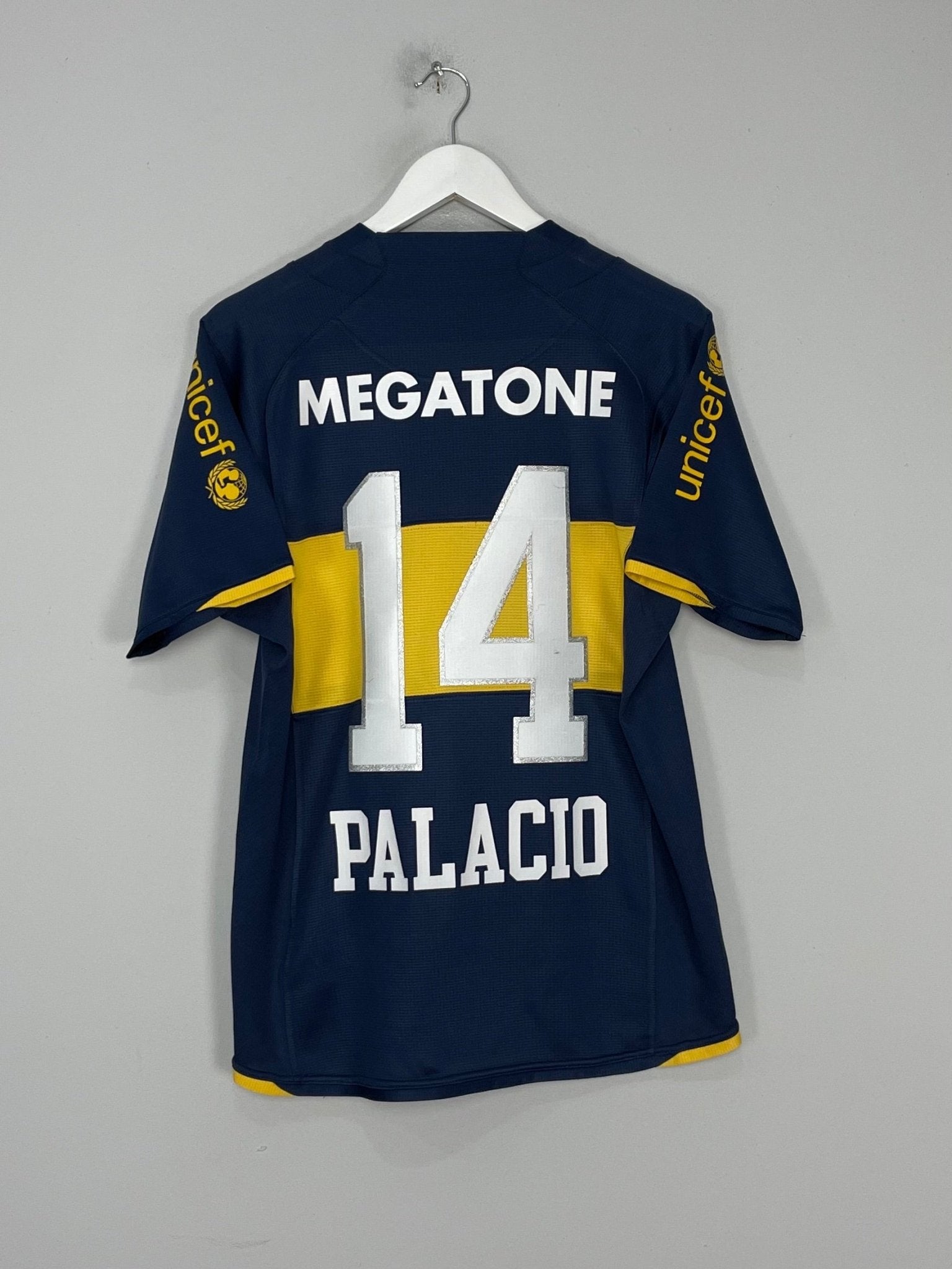 Shop 2007/08 BOCA JUNIORS PALACIO #14 HOME SHIRT (M) NIKE, classic football shirts, vintage football shirts & retro soccer jerseys at Cult Kits