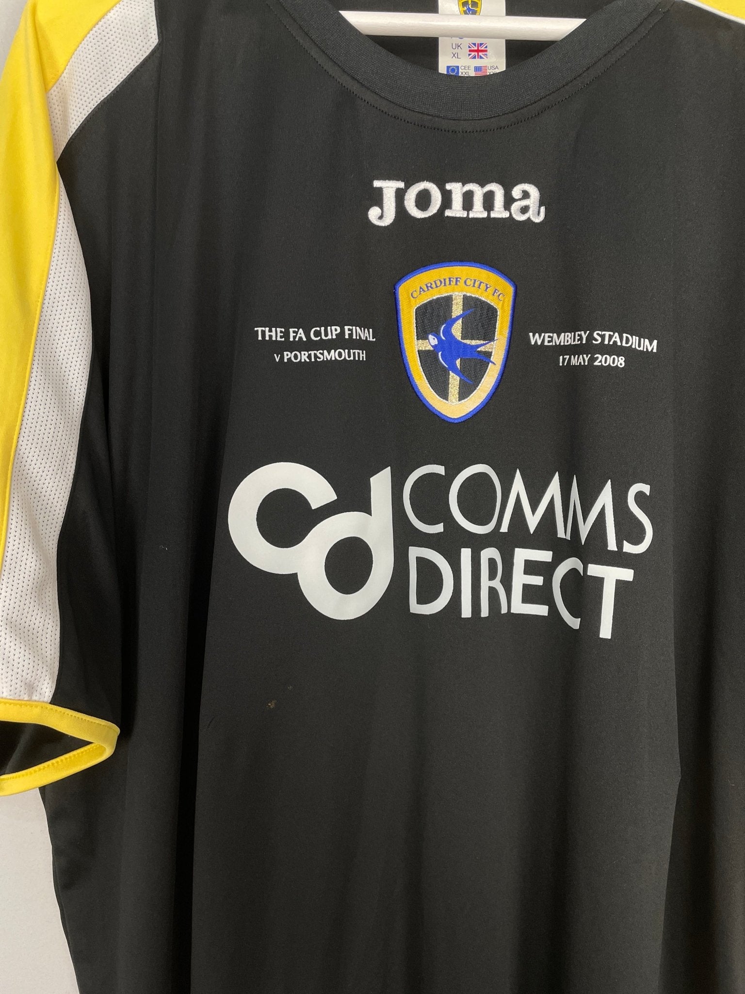 Shop 2007/08 CARDIFF CITY *FA CUP FINAL* AWAY SHIRT (XL) JOMA, classic football shirts, vintage football shirts & retro soccer jerseys at Cult Kits