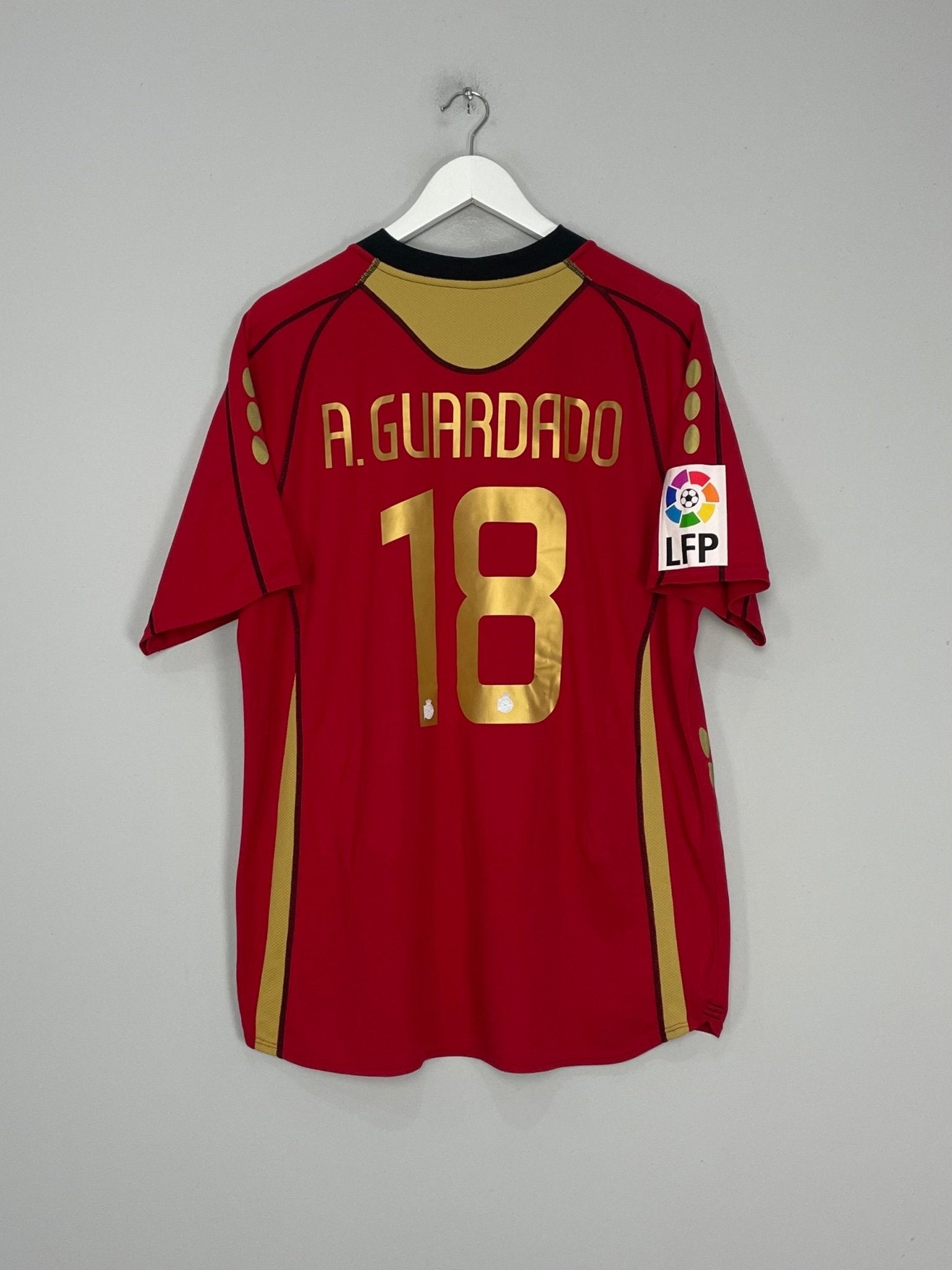 Shop 2007/08 DEPORTIVO LA CORUNA GUARDADO #18 THIRD SHIRT (XL) CANTERBURY, classic football shirts, vintage football shirts & retro soccer jerseys at Cult Kits