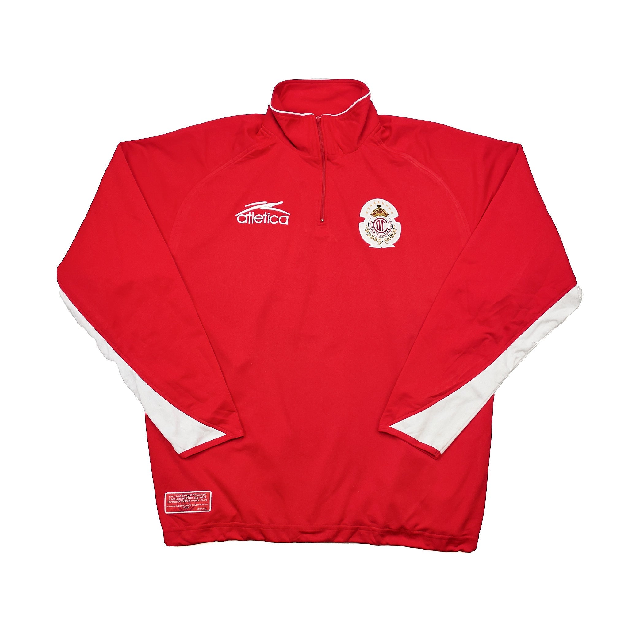 Buy 2007/08 Deportivo Toluca 1/4 Zip Jacket (XL) Atletica ~ Free worldwide shipping ~ Authentic Vintage Football Shirts from Cult Kits