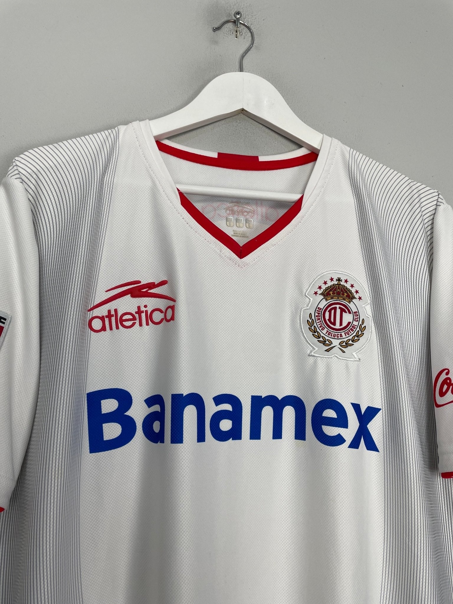 Shop 2007/08 DEPORTIVO TOLUCA AWAY SHIRT (L) ATLETICA, classic football shirts, vintage football shirts & retro soccer jerseys at Cult Kits
