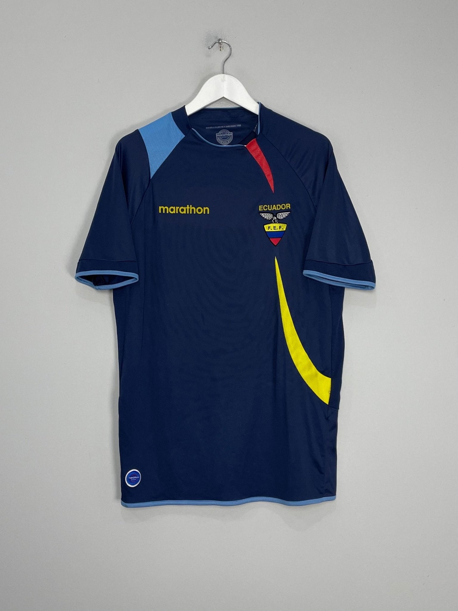 Shop 2007/08 ECUADOR AWAY SHIRT (XXL) MARATHON, classic football shirts, vintage football shirts & retro soccer jerseys at Cult Kits