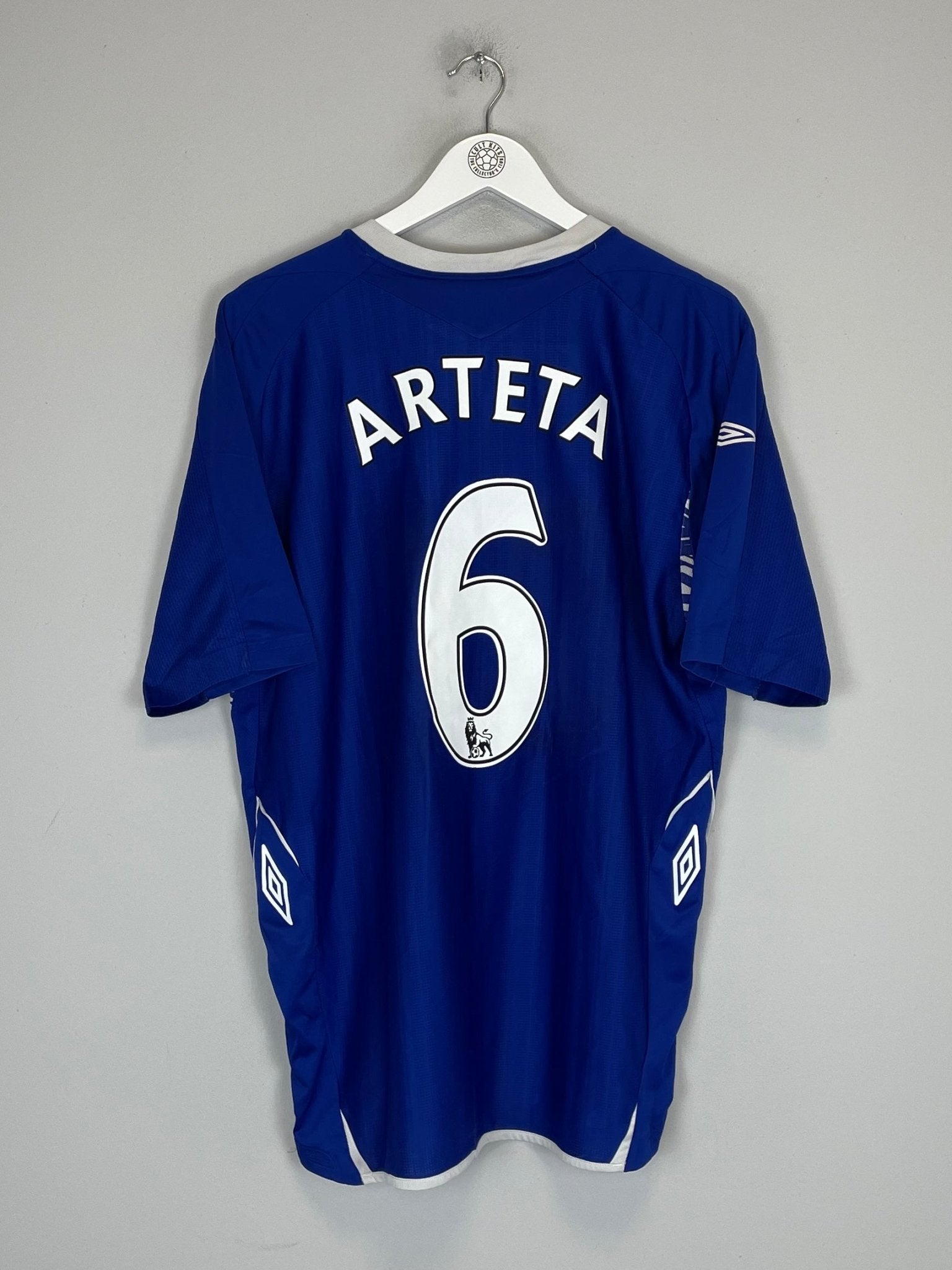 Shop 2007/08 EVERTON ARTETA #6 HOME SHIRT (XL) UMBRO, classic football shirts, vintage football shirts & retro soccer jerseys at Cult Kits