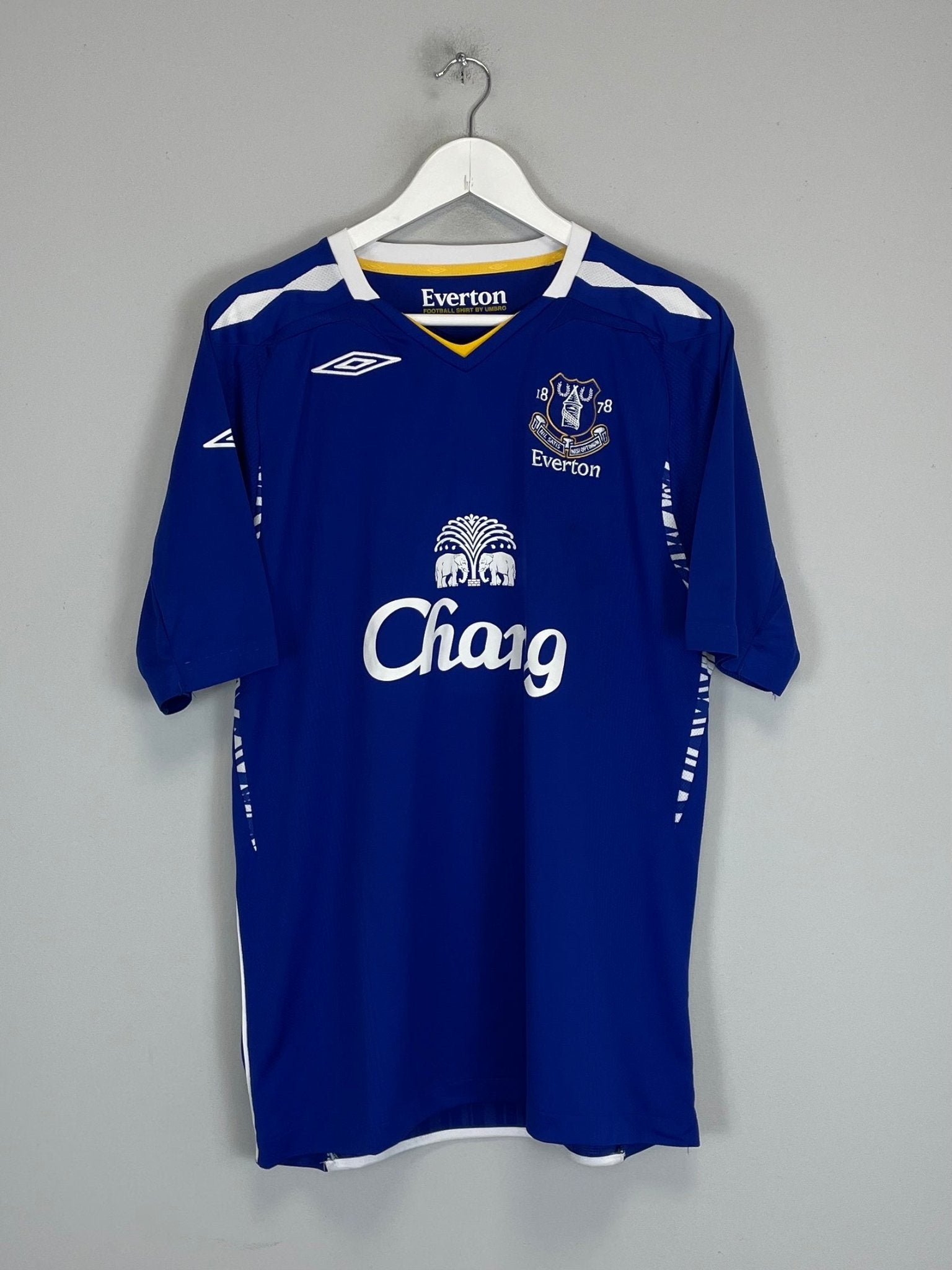 Shop 2007/08 EVERTON YAKUBU #22 HOME SHIRT (L) UMBRO, classic football shirts, vintage football shirts & retro soccer jerseys at Cult Kits