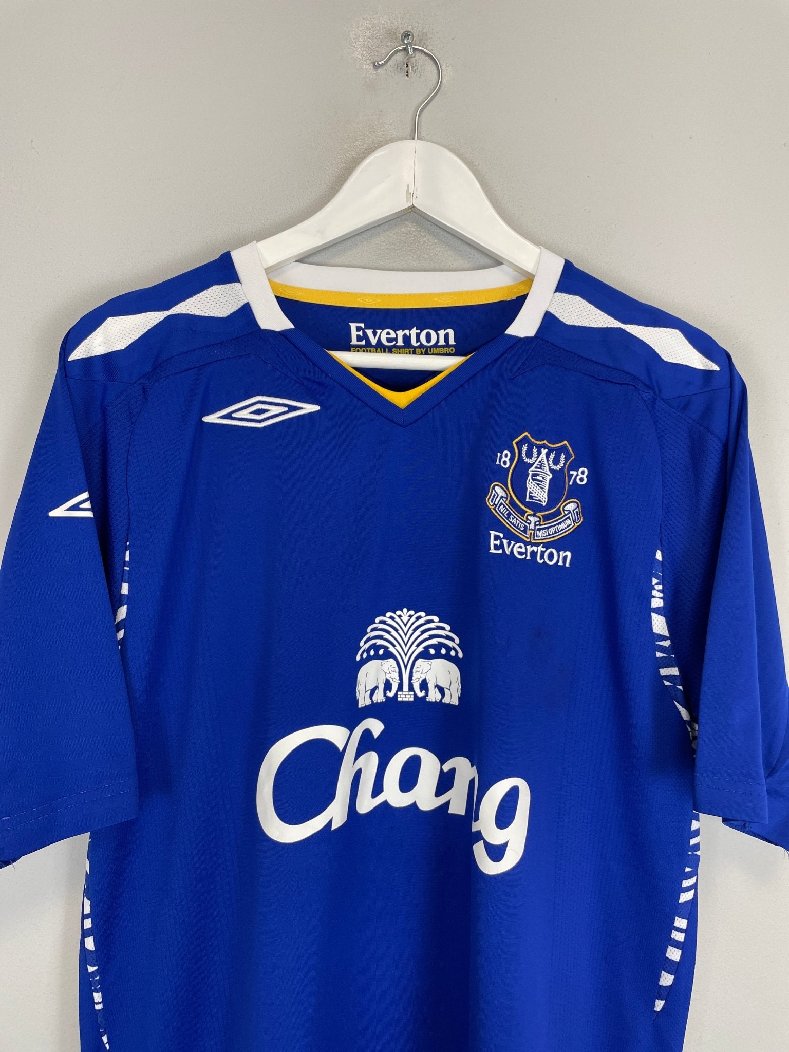 Shop 2007/08 EVERTON YAKUBU #22 HOME SHIRT (L) UMBRO, classic football shirts, vintage football shirts & retro soccer jerseys at Cult Kits
