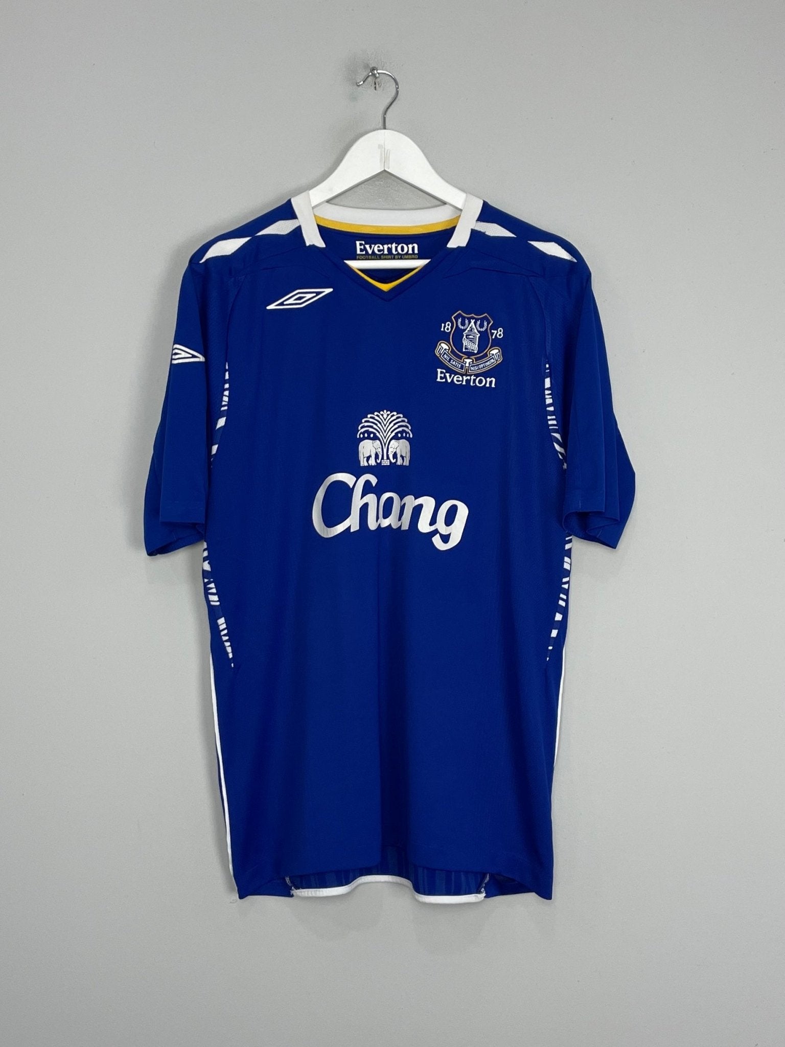 Shop 2007/08 EVERTON YAKUBU #22 HOME SHIRT (L) UMBRO, classic football shirts, vintage football shirts & retro soccer jerseys at Cult Kits