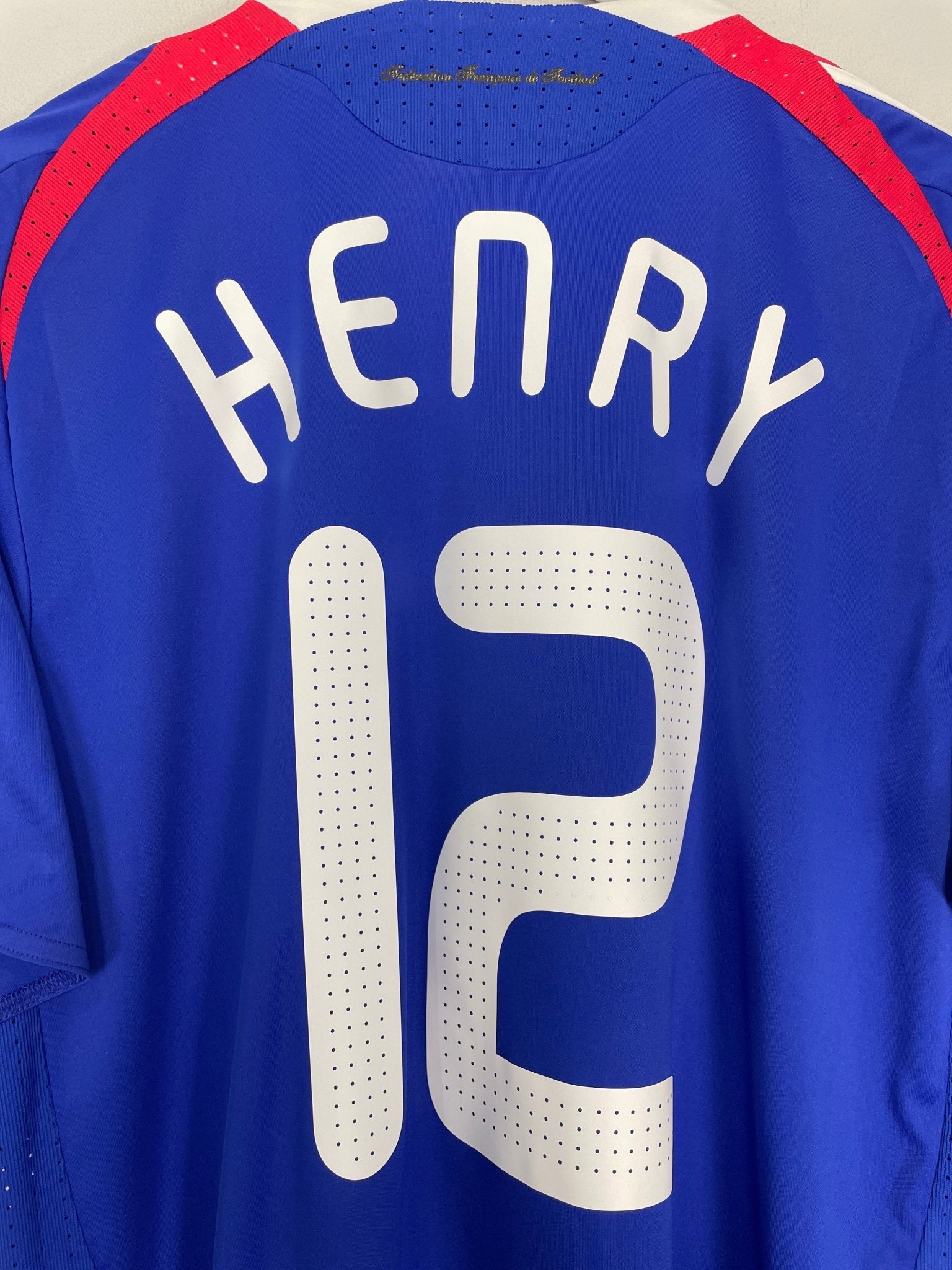 Shop 2007/08 FRANCE HENRY #12 HOME SHIRT (L) ADIDAS, classic football shirts, vintage football shirts & retro soccer jerseys at Cult Kits