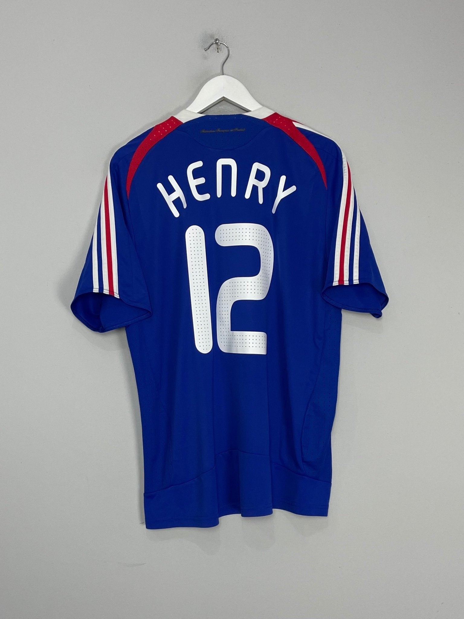 Shop 2007/08 FRANCE HENRY #12 HOME SHIRT (L) ADIDAS, classic football shirts, vintage football shirts & retro soccer jerseys at Cult Kits