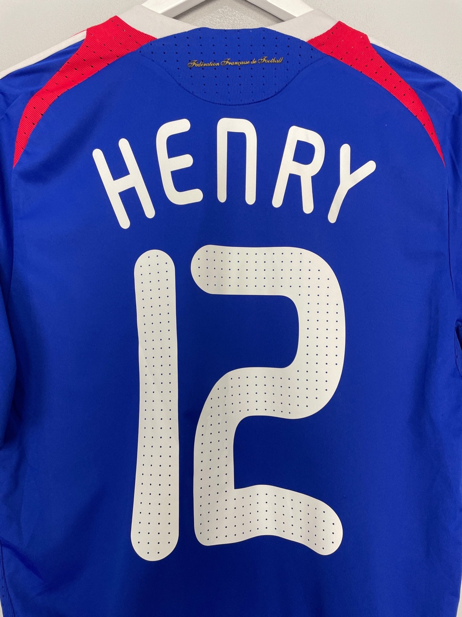 Shop 2007/08 FRANCE HENRY #12 HOME SHIRT (M) ADIDAS, classic football shirts, vintage football shirts & retro soccer jerseys at Cult Kits