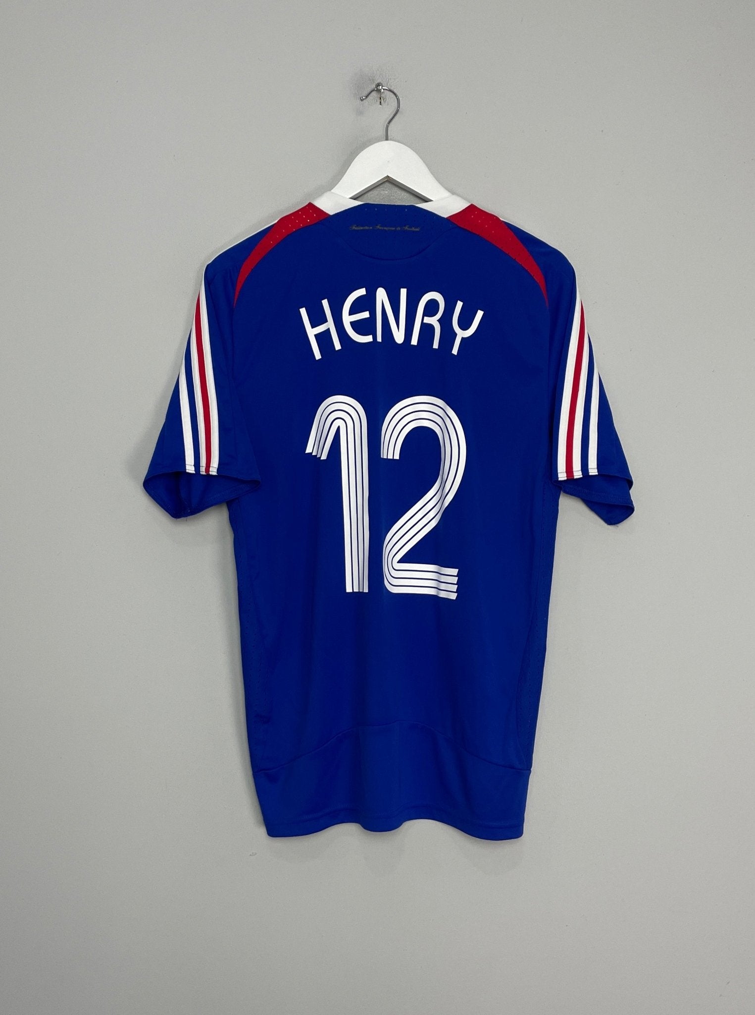 Shop 2007/08 FRANCE HENRY #12 HOME SHIRT (M) ADIDAS, classic football shirts, vintage football shirts & retro soccer jerseys at Cult Kits