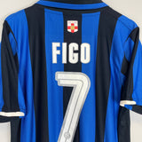 Shop 2007/08 INTER MILAN FIGO #7 *CENTENARY* HOME SHIRT (M) NIKE, classic football shirts, vintage football shirts & retro soccer jerseys at Cult Kits