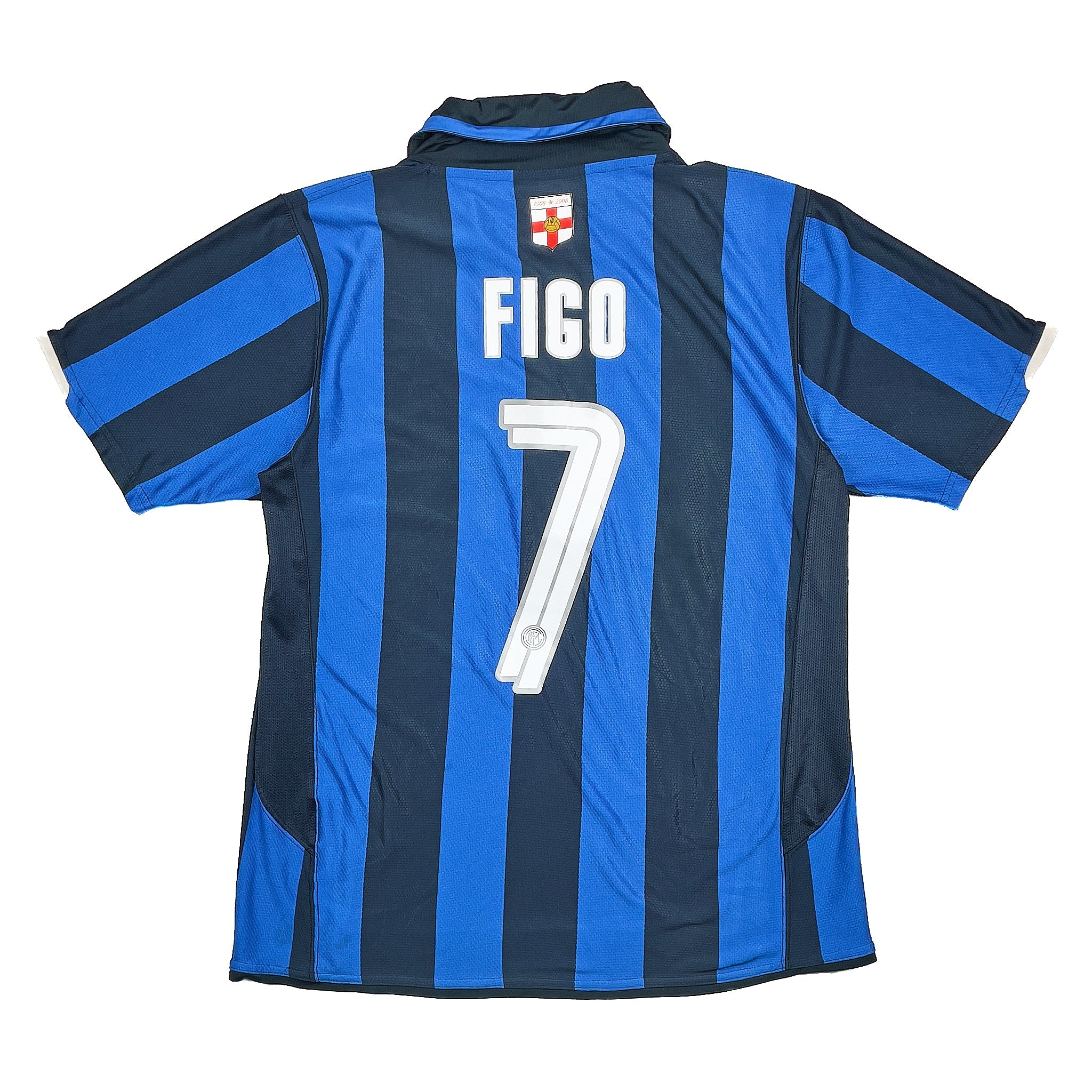 Buy 2007/08 INTER MILAN FIGO 7 *CENTENARY* HOME SHIRT (M) NIKE ~ Free worldwide shipping available ~ Authentic Vintage Football Shirts from Cult Kits