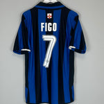 Shop 2007/08 INTER MILAN FIGO #7 *CENTENARY* HOME SHIRT (M) NIKE, classic football shirts, vintage football shirts & retro soccer jerseys at Cult Kits