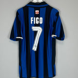 Shop 2007/08 INTER MILAN FIGO #7 *CENTENARY* HOME SHIRT (M) NIKE, classic football shirts, vintage football shirts & retro soccer jerseys at Cult Kits