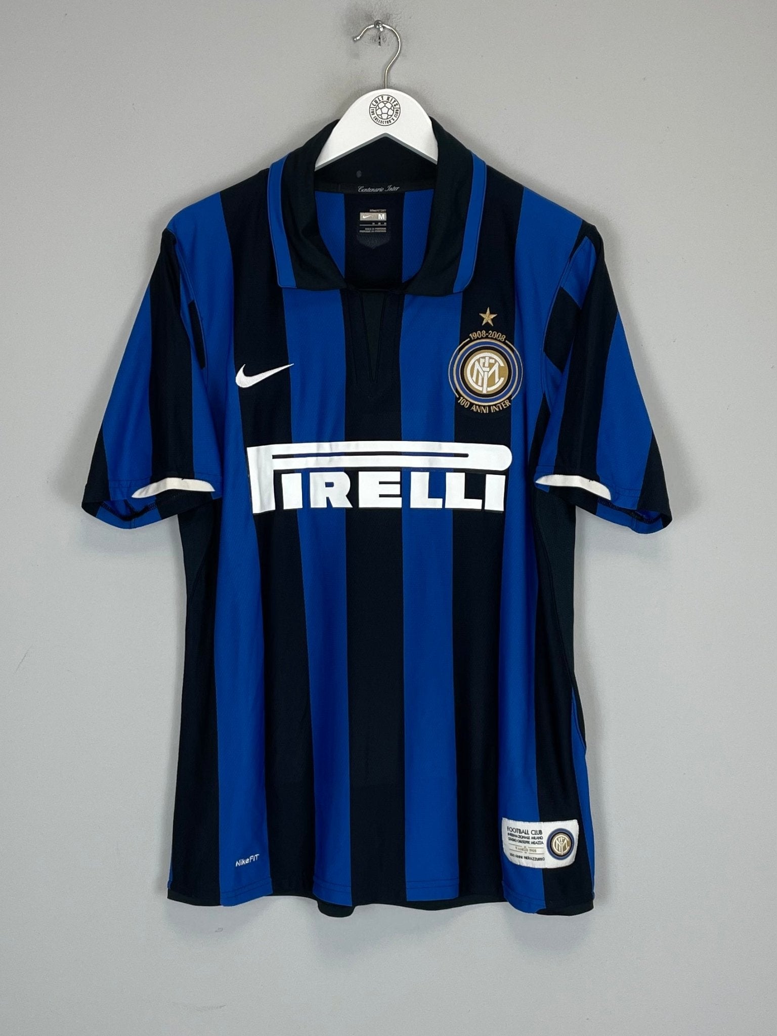 Shop 2007/08 INTER MILAN FIGO #7 *CENTENARY* HOME SHIRT (M) NIKE, classic football shirts, vintage football shirts & retro soccer jerseys at Cult Kits