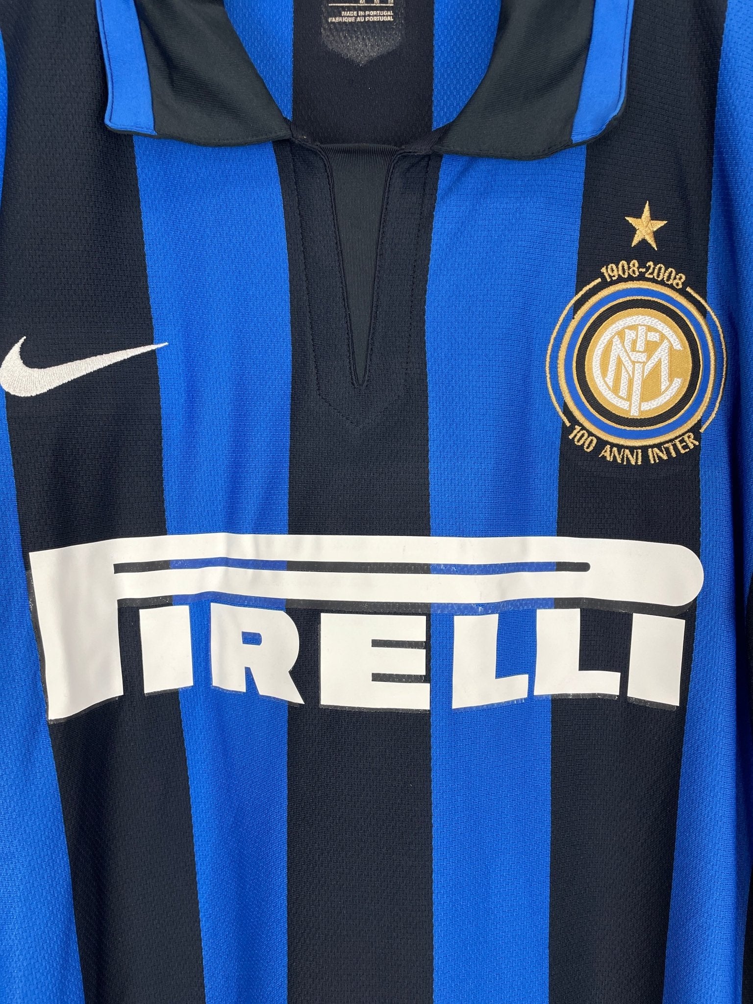 Shop 2007/08 INTER MILAN FIGO #7 *CENTENARY* HOME SHIRT (M) NIKE, classic football shirts, vintage football shirts & retro soccer jerseys at Cult Kits