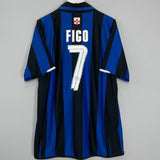 Shop 2007/08 INTER MILAN FIGO #7 *CENTENARY* HOME SHIRT (XL) NIKE, classic football shirts, vintage football shirts & retro soccer jerseys at Cult Kits