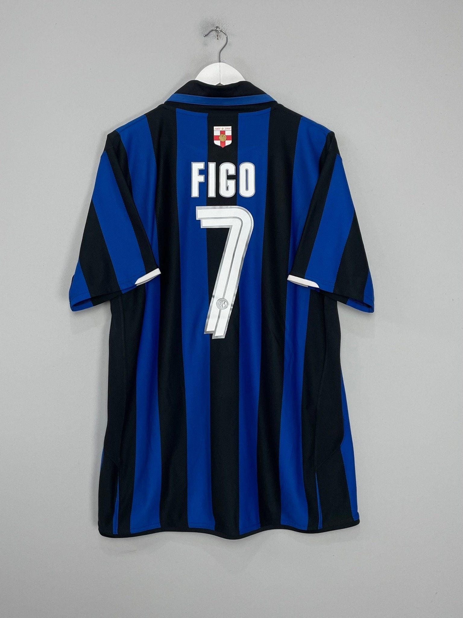 Shop 2007/08 INTER MILAN FIGO #7 *CENTENARY* HOME SHIRT (XL) NIKE, classic football shirts, vintage football shirts & retro soccer jerseys at Cult Kits