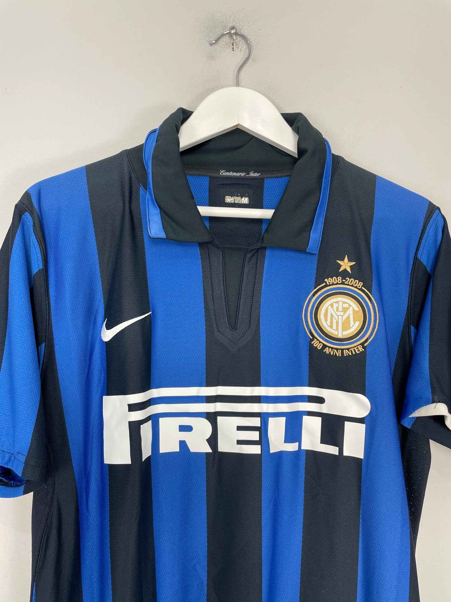 Shop 2007/08 INTER MILAN IBRAHIMOVIC #8 *CENTENARY* HOME SHIRT (M) NIKE, classic football shirts, vintage football shirts & retro soccer jerseys at Cult Kits