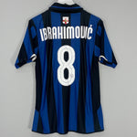 Shop 2007/08 INTER MILAN IBRAHIMOVIC #8 *CENTENARY* HOME SHIRT (M) NIKE, classic football shirts, vintage football shirts & retro soccer jerseys at Cult Kits