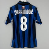 Shop 2007/08 INTER MILAN IBRAHIMOVIC #8 *CENTENARY* HOME SHIRT (M) NIKE, classic football shirts, vintage football shirts & retro soccer jerseys at Cult Kits