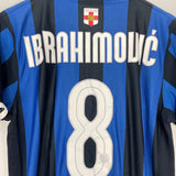 Shop 2007/08 INTER MILAN IBRAHIMOVIC #8 *CENTENARY* HOME SHIRT (M) NIKE, classic football shirts, vintage football shirts & retro soccer jerseys at Cult Kits