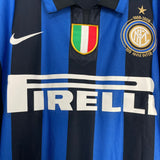 Shop 2007/08 INTER MILAN IBRAHIMOVIC #8 *CENTENARY* L/S HOME SHIRT (M) NIKE, classic football shirts, vintage football shirts & retro soccer jerseys at Cult Kits