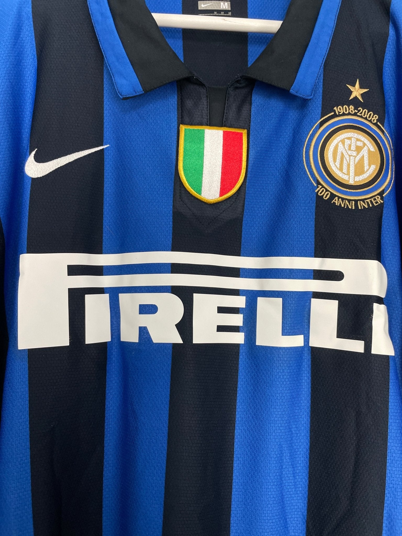 Shop 2007/08 INTER MILAN IBRAHIMOVIC #8 *CENTENARY* L/S HOME SHIRT (M) NIKE, classic football shirts, vintage football shirts & retro soccer jerseys at Cult Kits