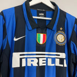 Shop 2007/08 INTER MILAN IBRAHIMOVIC #8 *CENTENARY* L/S HOME SHIRT (M) NIKE, classic football shirts, vintage football shirts & retro soccer jerseys at Cult Kits