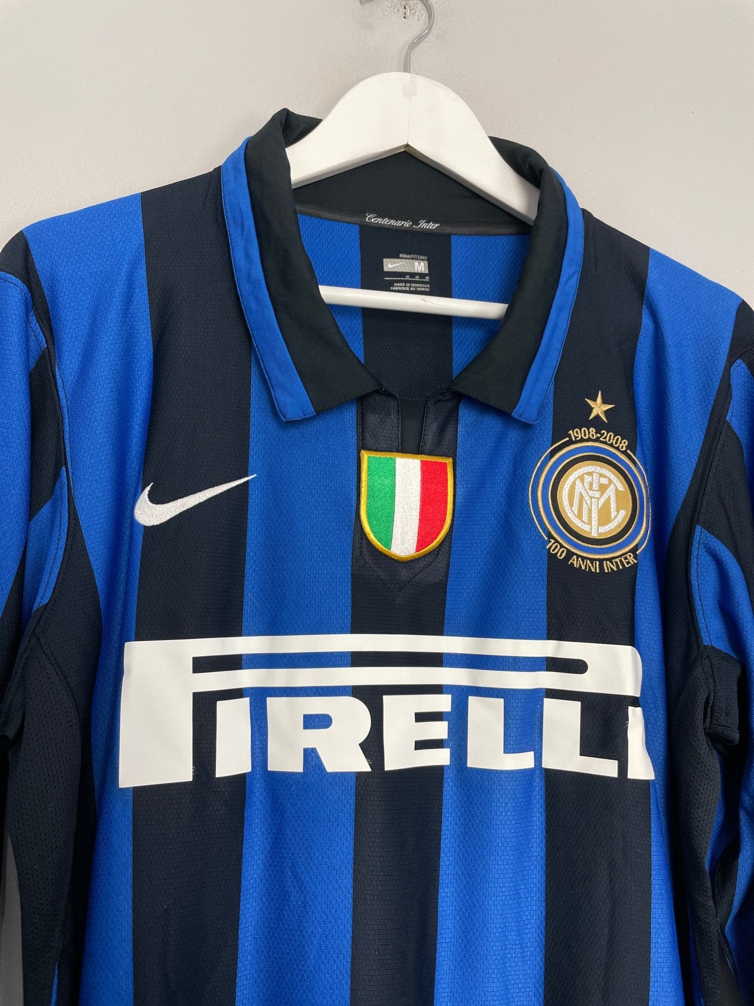 Shop 2007/08 INTER MILAN IBRAHIMOVIC #8 *CENTENARY* L/S HOME SHIRT (M) NIKE, classic football shirts, vintage football shirts & retro soccer jerseys at Cult Kits