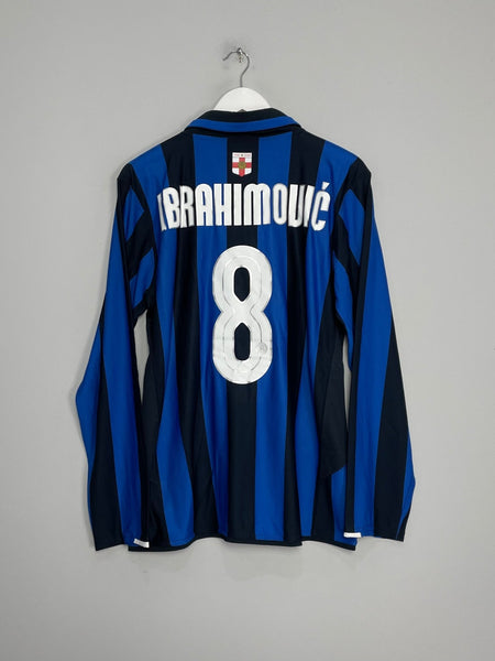 2007/08 INTER MILAN IBRAHIMOVIC #8 *CENTENARY* L/S HOME SHIRT (M