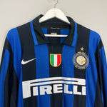 Shop 2007/08 INTER MILAN J.ZANETTI #4 L/S *CENTENARY* HOME SHIRT (L) NIKE, classic football shirts, vintage football shirts & retro soccer jerseys at Cult Kits