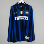 Shop 2007/08 INTER MILAN J.ZANETTI #4 L/S *CENTENARY* HOME SHIRT (L) NIKE, classic football shirts, vintage football shirts & retro soccer jerseys at Cult Kits