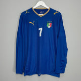 Shop 2007/08 ITALY DEL PIERO #7 L/S HOME SHIRT (L) PUMA, classic football shirts, vintage football shirts & retro soccer jerseys at Cult Kits