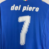 Shop 2007/08 ITALY DEL PIERO #7 L/S HOME SHIRT (L) PUMA, classic football shirts, vintage football shirts & retro soccer jerseys at Cult Kits