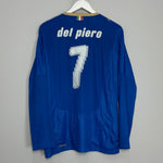 Shop 2007/08 ITALY DEL PIERO #7 L/S HOME SHIRT (L) PUMA, classic football shirts, vintage football shirts & retro soccer jerseys at Cult Kits