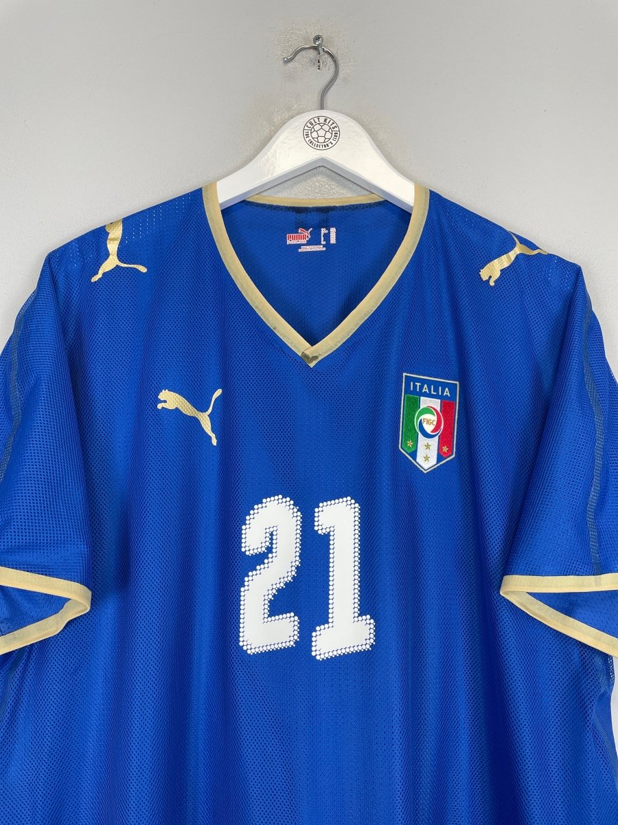 2007/08 ITALY PIRLO 21 HOME SHIRT (XXL) PUMA - Cult Kits - XXL - Buy Vintage Football Shirts, Authentic Retro Football Shirts For Sale, Classic Football Shirts & Soccer Jersey