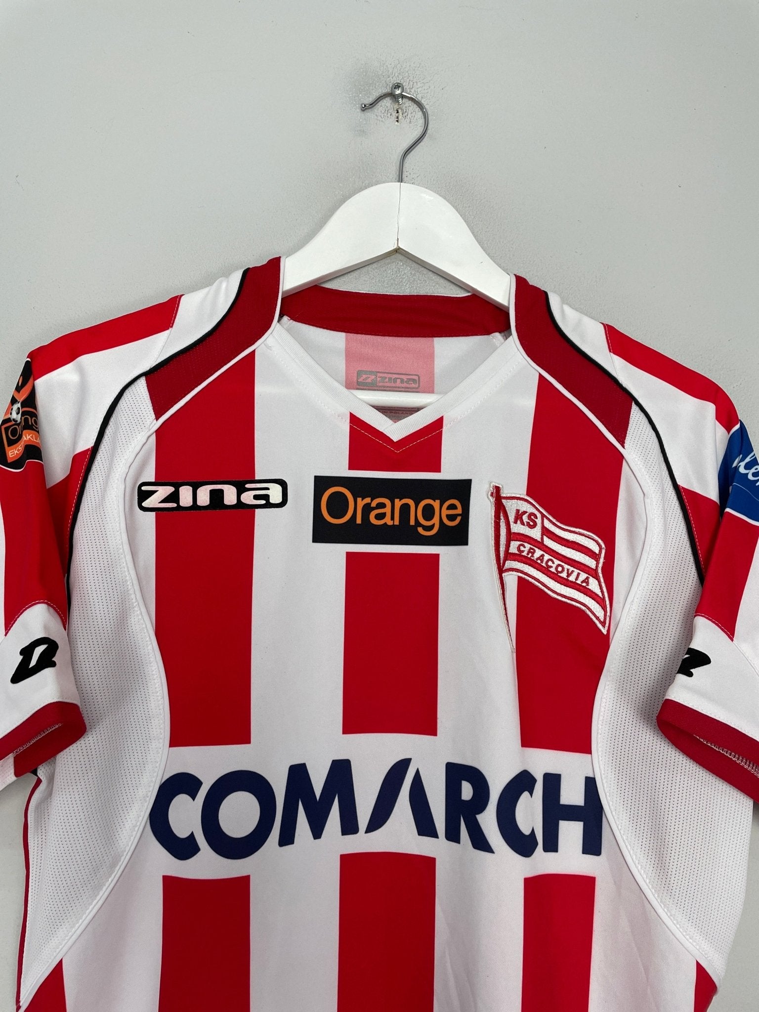 Shop 2007/08 KS CRACOVIA HOME SHIRT (M) ZINA, classic football shirts, vintage football shirts & retro soccer jerseys at Cult Kits