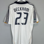 2007/08 LA GALAXY BECKHAM 23 HOME SHIRT (L) ADIDAS - Cult Kits - Large - Buy Vintage Football Shirts, Authentic Retro Football Shirts For Sale, Classic Football Shirts & Soccer Jersey