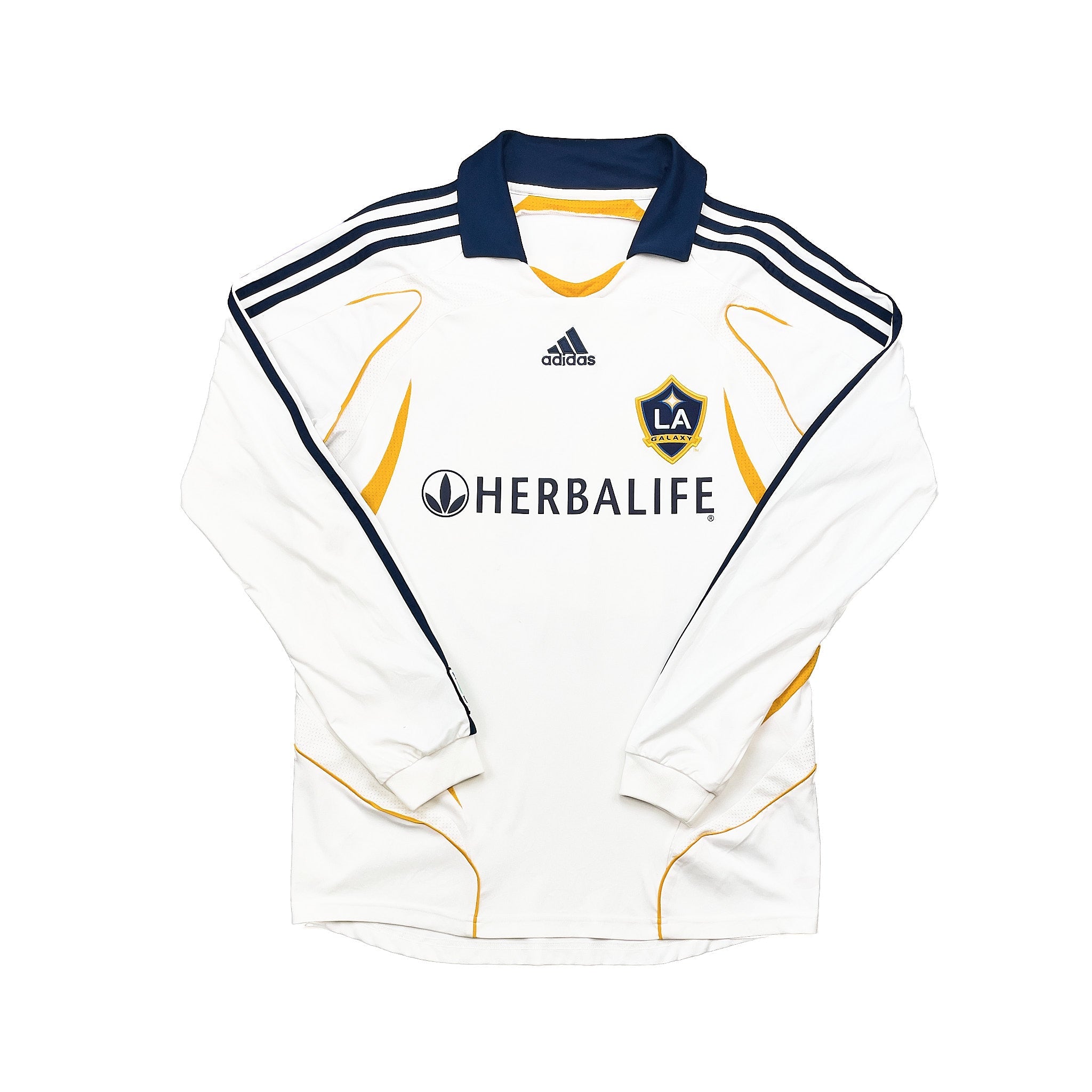 Buy 2007/08 LA Galaxy Beckham 23 L/S Home Shirt (M) Adidas ~ Free worldwide shipping ~ Authentic Vintage Football Shirts from Cult Kits
