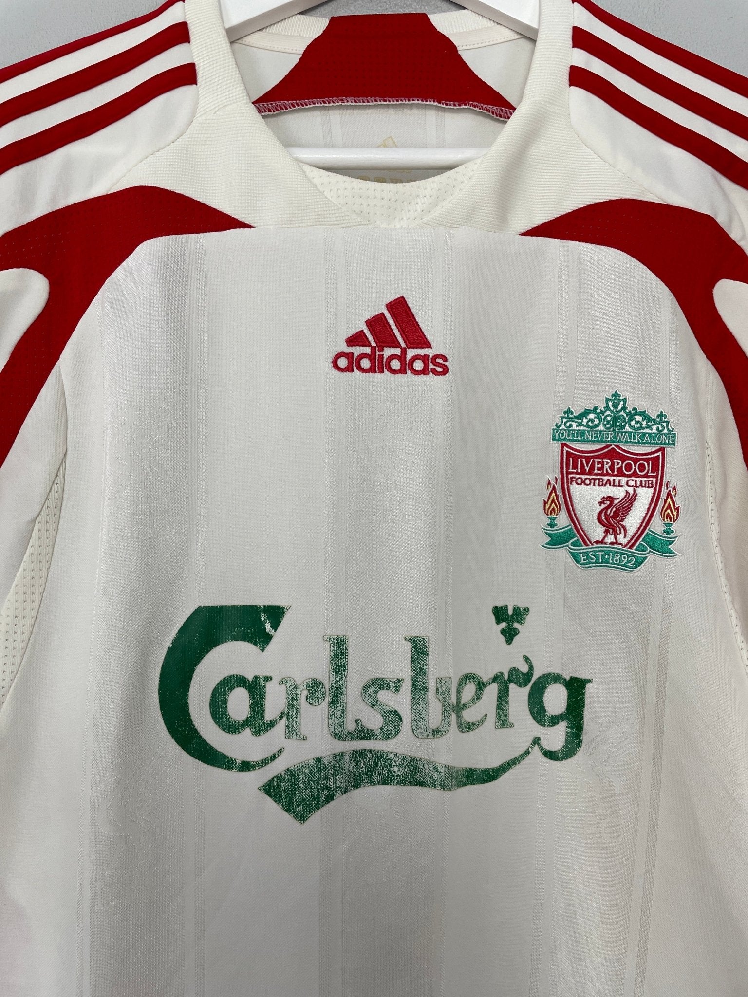 Shop 2007/08 LIVERPOOL AWAY SHIRT (M) ADIDAS, classic football shirts, vintage football shirts & retro soccer jerseys at Cult Kits